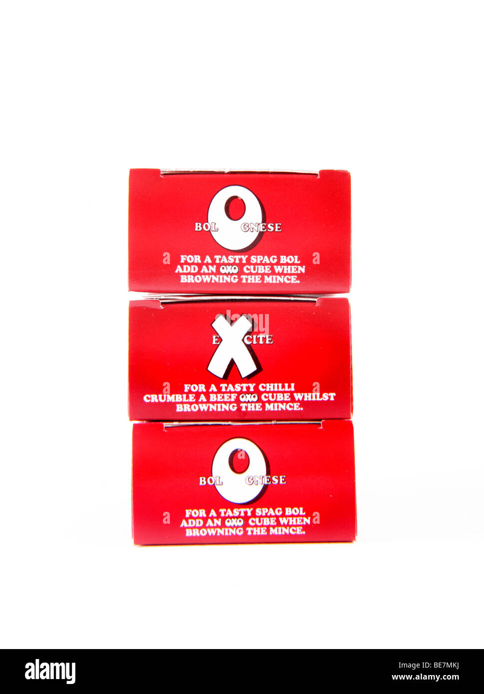 Cubes OXO Banque D'Images