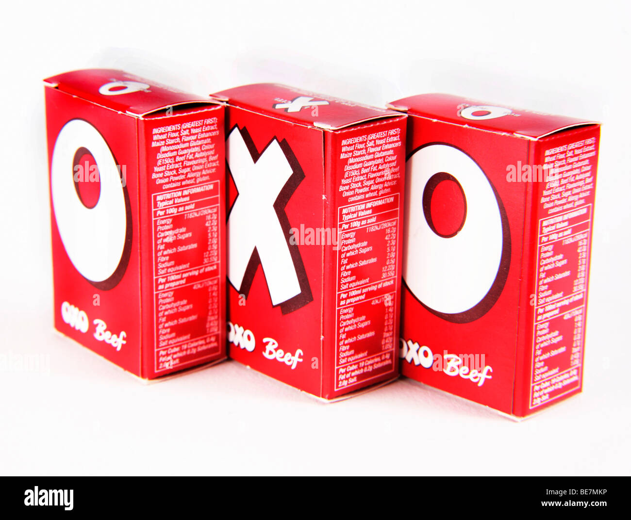 Cubes OXO Banque D'Images