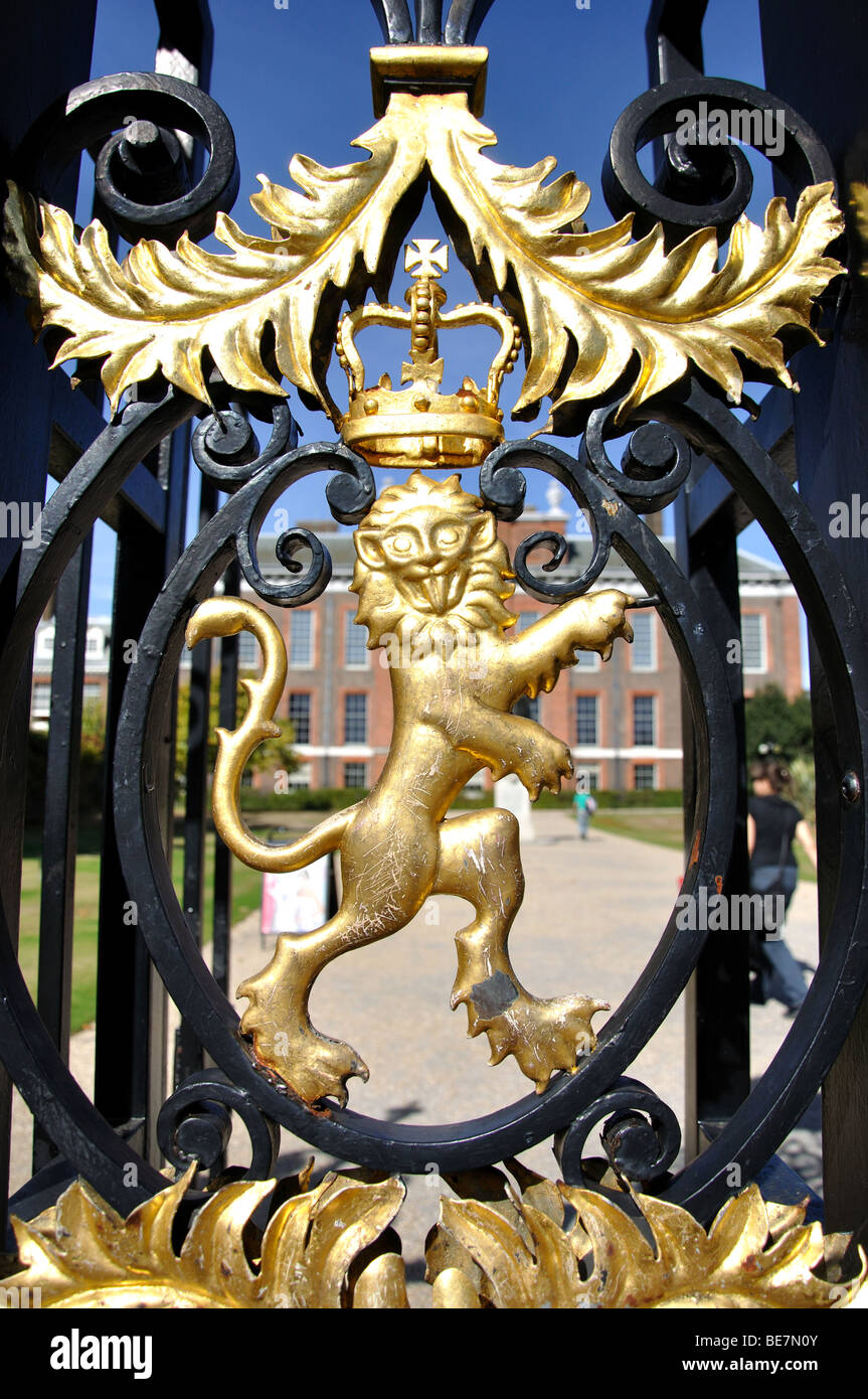 Main Gate, Kensington Palace, Kensington Gardens, Kensington, Kensington et Chelsea, Arrondissement de Londres, Angleterre, Royaume-Uni Banque D'Images