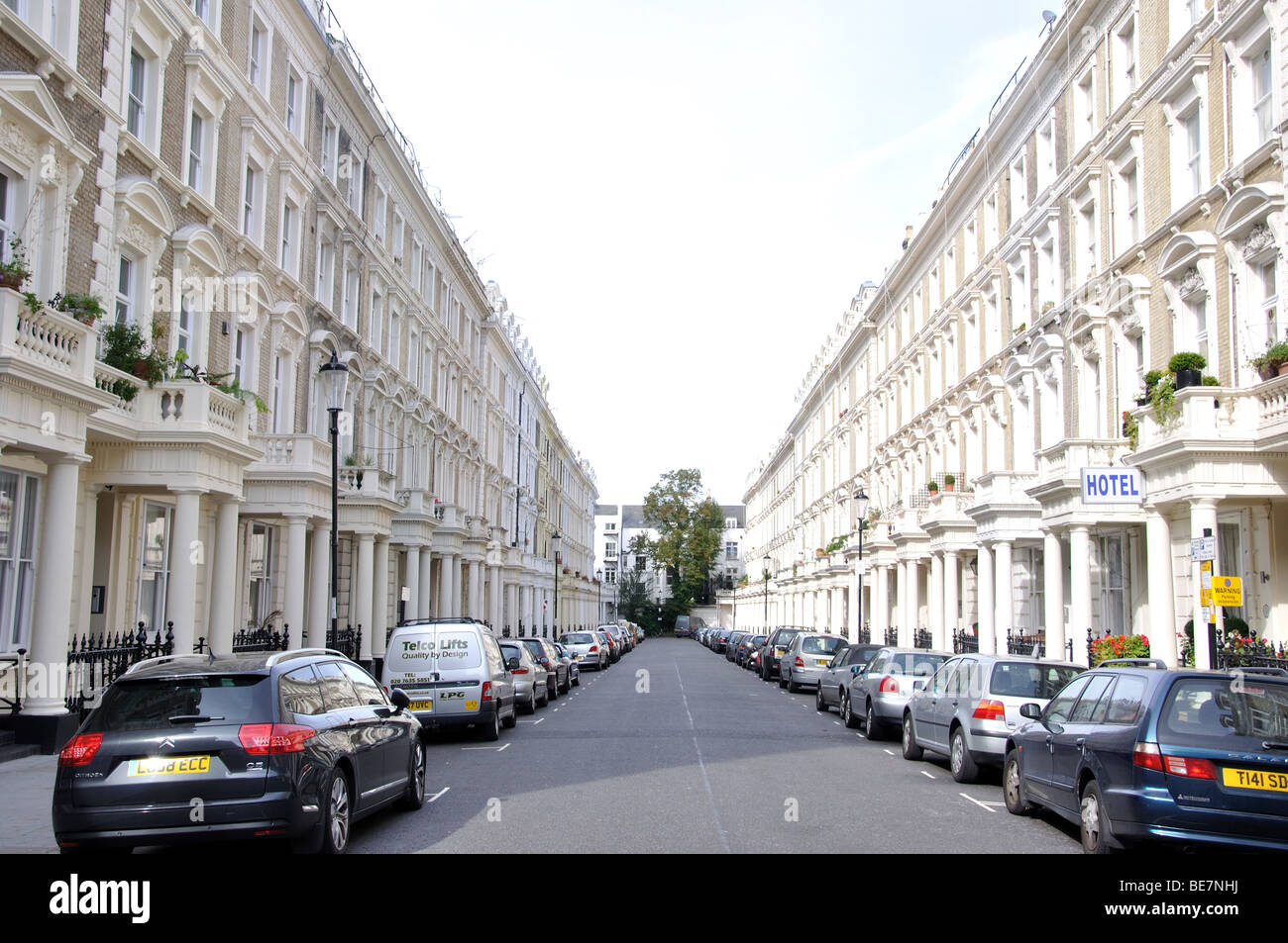 Regency terrasse, Pembridge Gardens, Kensington, London Borough de Kensington et Chelsea, Londres, Angleterre, Royaume-Uni Banque D'Images