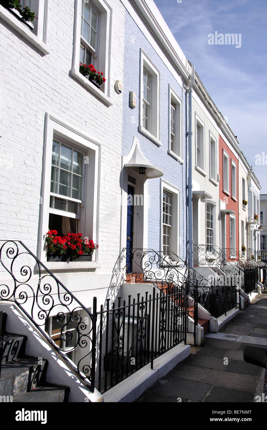 Maisons mitoyennes, les agriculteurs Street, Kensington, London Borough de Kensington et Chelsea, Greater London, Angleterre, Royaume-Uni Banque D'Images