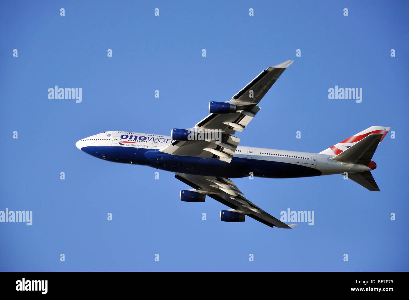 British Airways Boeing B747-400, décoller, Hounslow, Hounslow, London, Greater London, Angleterre, Royaume-Uni Banque D'Images