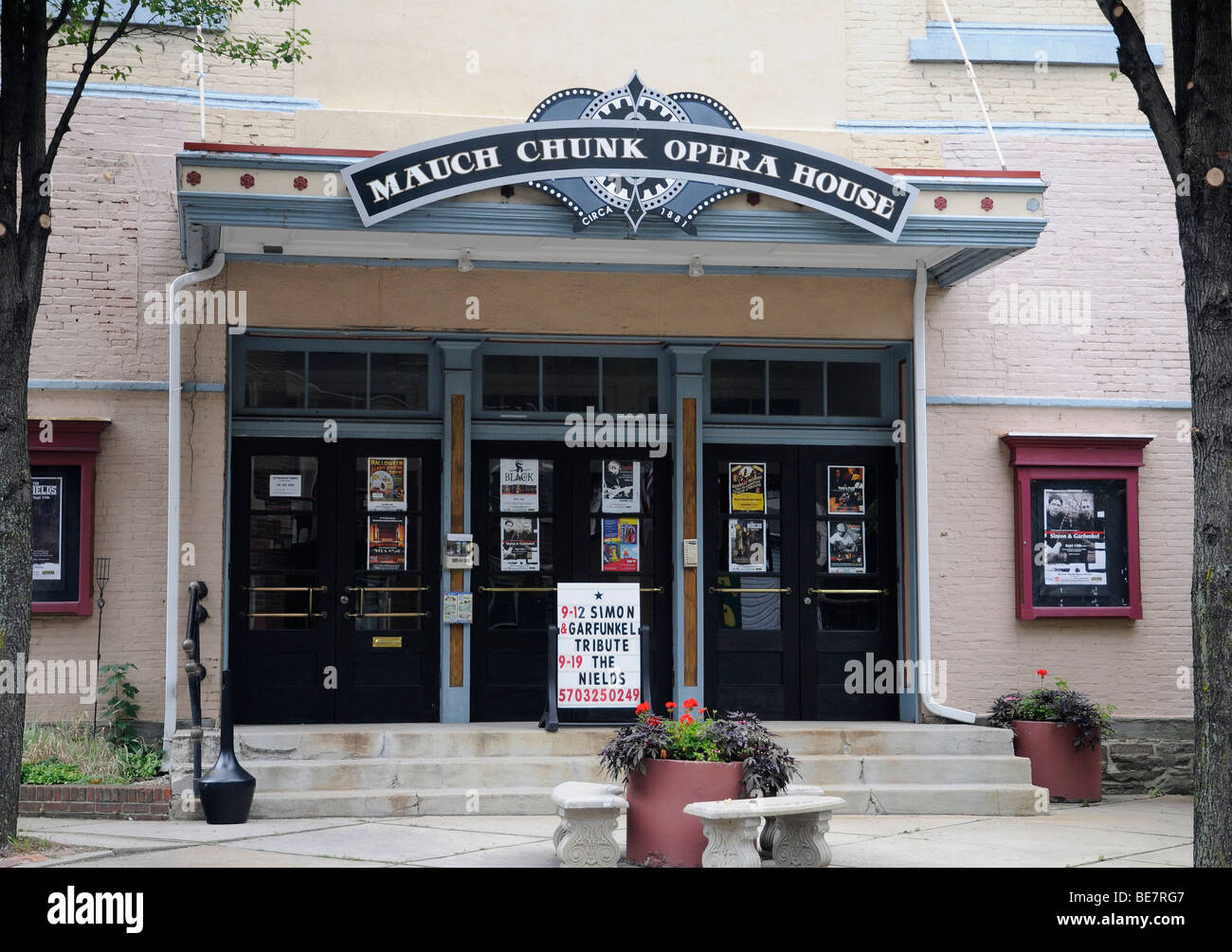 Entrée de Mauch Chunk Opera House,Jim Thorpe, Mauch Chunk, Pocono, en Pennsylvanie, USA Banque D'Images