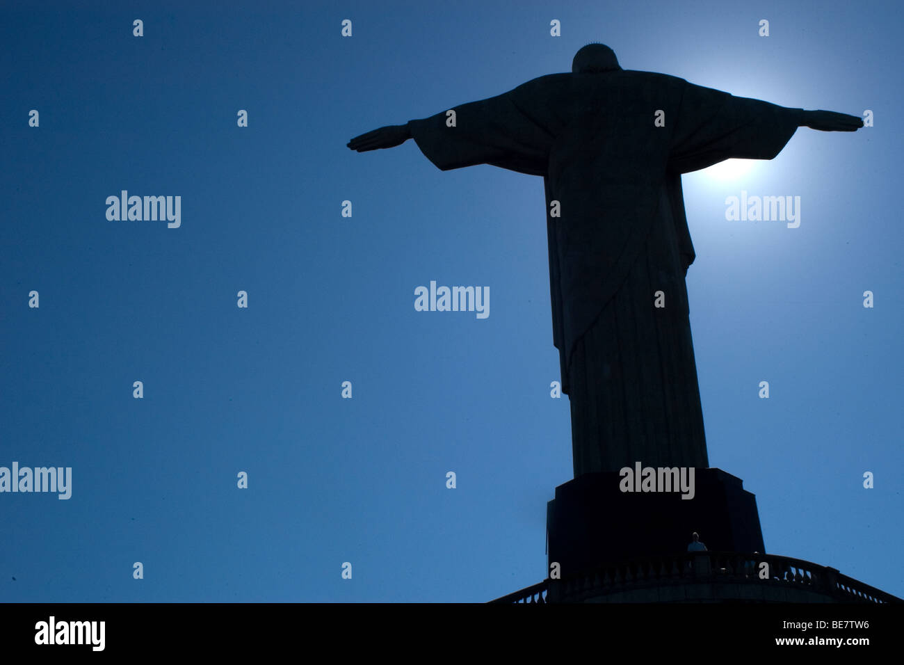 Statue du Christ Rédempteur, choisi l'une des sept merveilles du monde moderne, Rio de Janeiro, Brésil Banque D'Images
