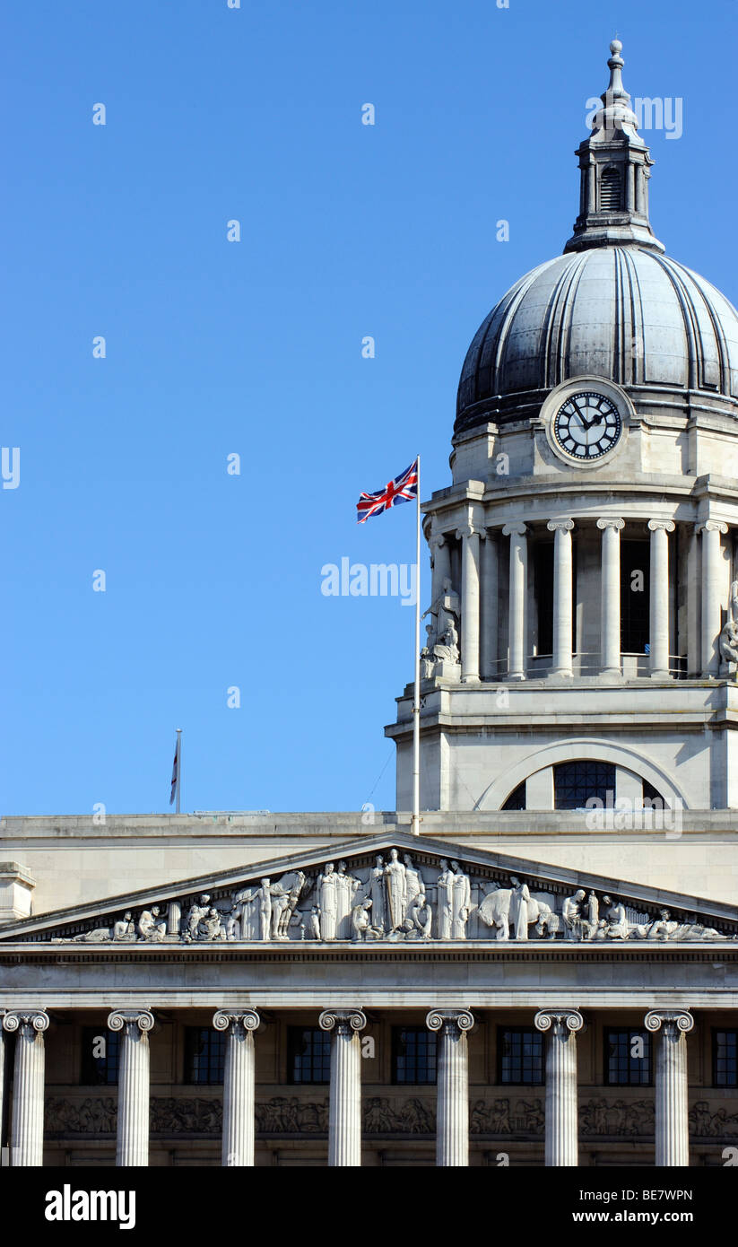 L'hôtel de ville qui abrite les galeries de la Justice à Nottingham, Angleterre Banque D'Images