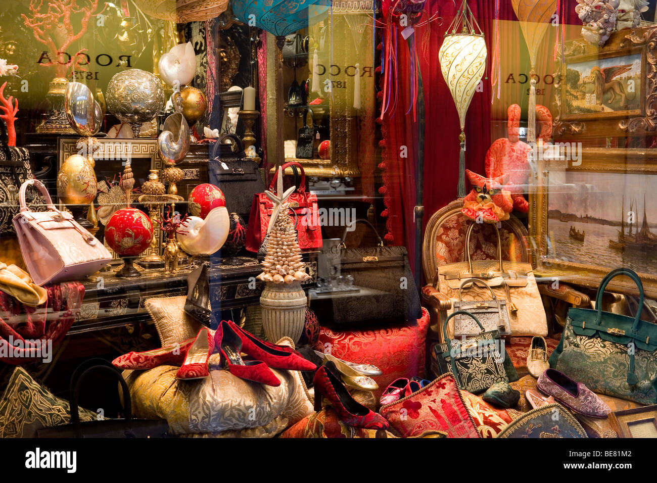 Vitrine dans la vieille ville de Venise, Italie, Europe Banque D'Images