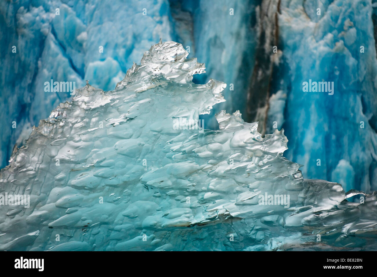 Voir l'iceberg à Endicott à bras, le passage de l'intérieur, le sud-est de l'Alaska, USA Banque D'Images Voir l'iceberg à Endicott à bras, le passage de l'intérieur, le sud-est de l'Alaska, USA Banque D'Images
