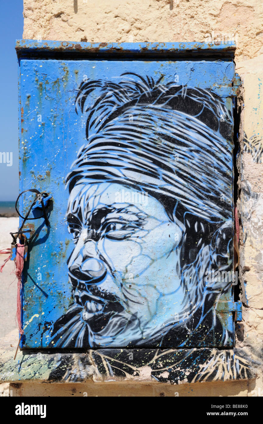 Maroc ; Marrakech ; Street Art Peinture Banque D'Images
