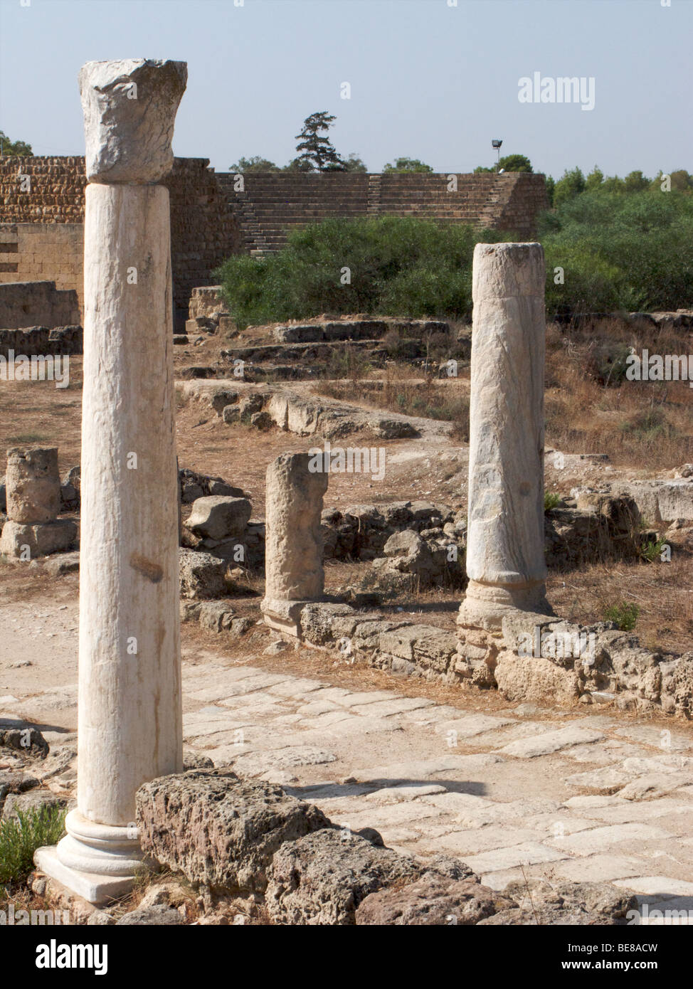 Les ruines de la ville antique de Salamine, Famagusta, Chypre du Nord Banque D'Images