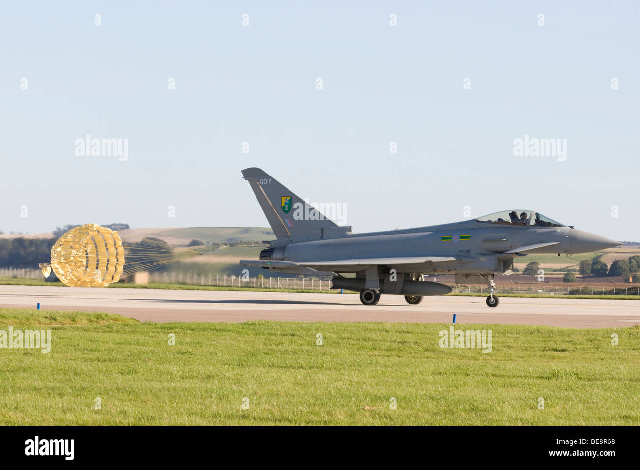 Air Force Eurofighter Typhoon ZJ926 atterrissage à RAF Leuchars airshow 2009. Banque D'Images