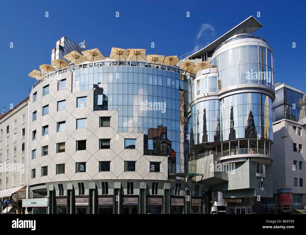Haas House, un bâtiment moderne au stock-im-Eisen-Platz square à Vienne, Autriche, Europe Banque D'Images