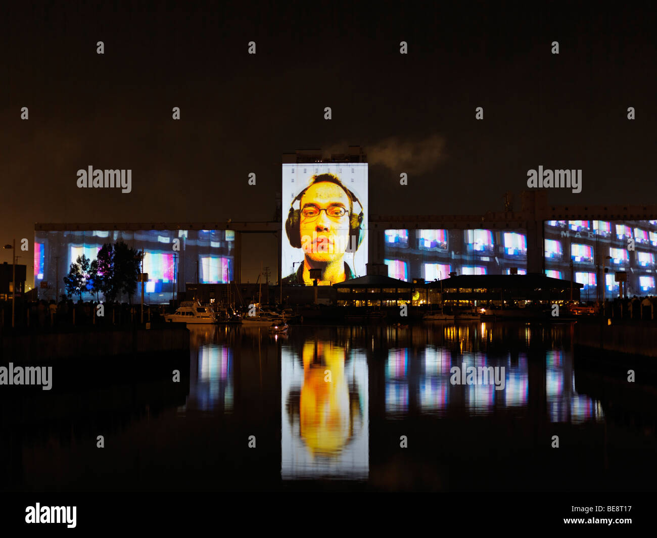 Canada Québec Québec Le Moulin à images, spectacle son et lumière retraçant l'histoire du Québec produit par Robert Lepage Banque D'Images