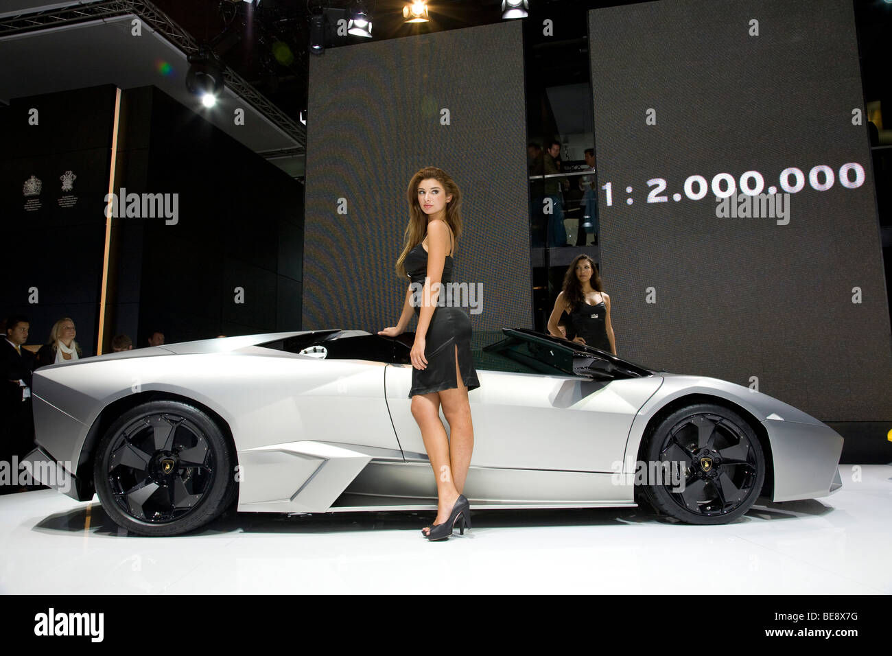 Lamborghini Reventon Roadster à un salon de l'automobile européenne Banque D'Images