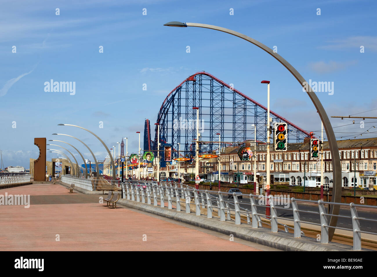 La promenade sud de Blackpool Banque D'Images