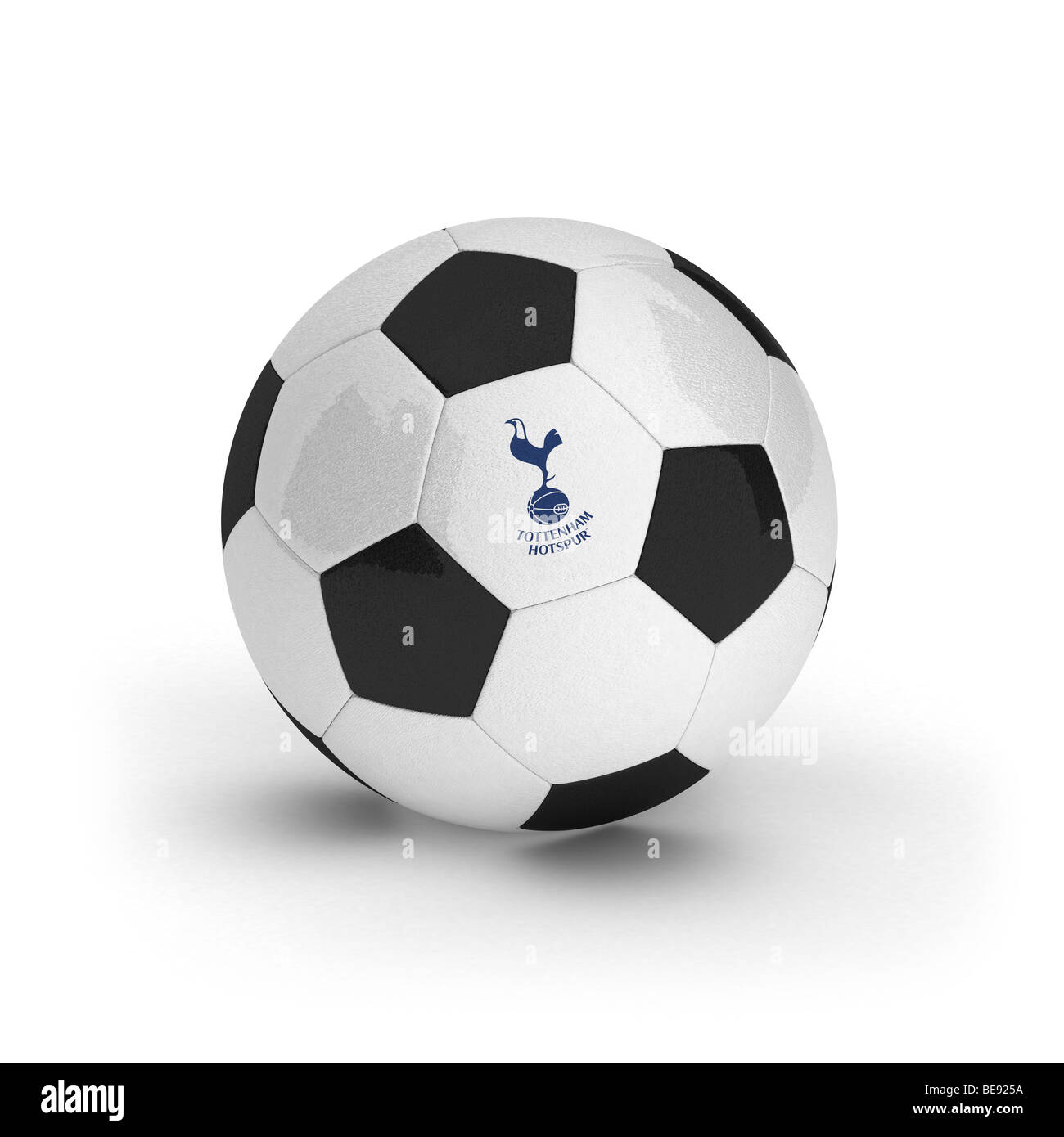 Tottenham Hotspur Football Club emblème sur un ballon de foot Banque D'Images