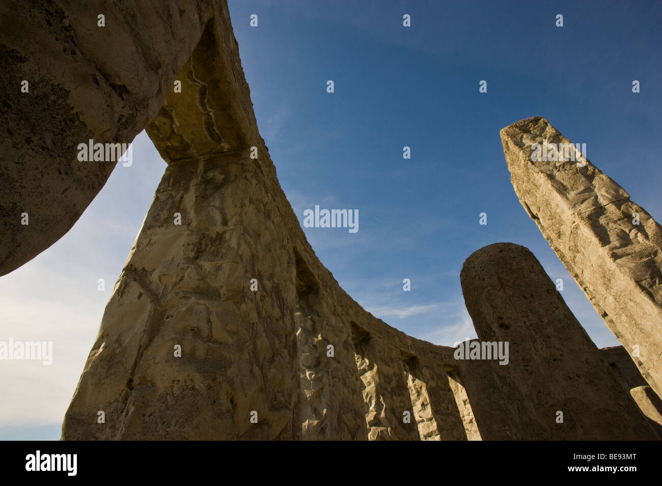 Stonehenge replica War Memorial, Washington, Maryhill Banque D'Images