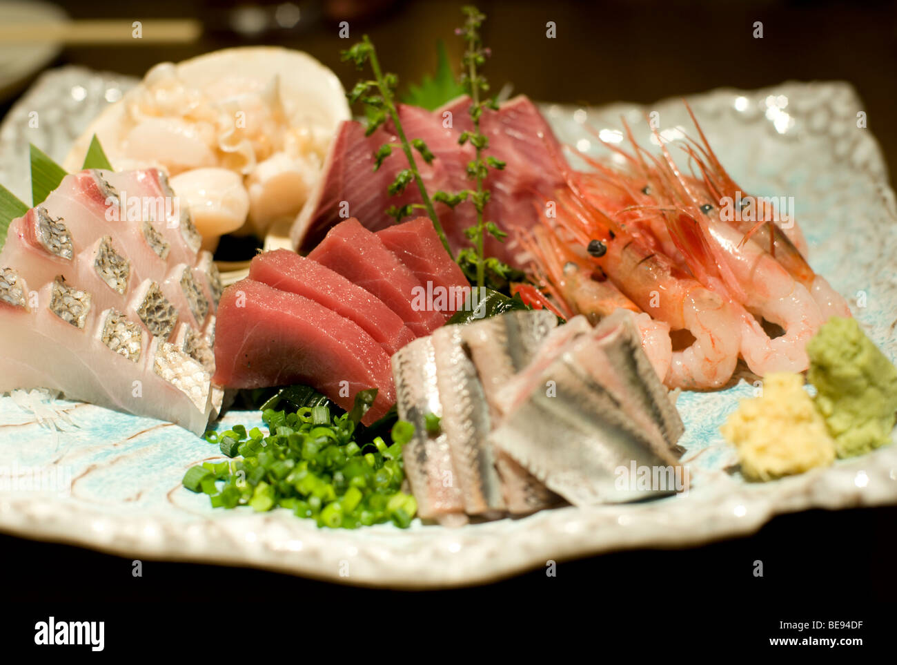 Sélection de sashimis, Tokyo Banque D'Images