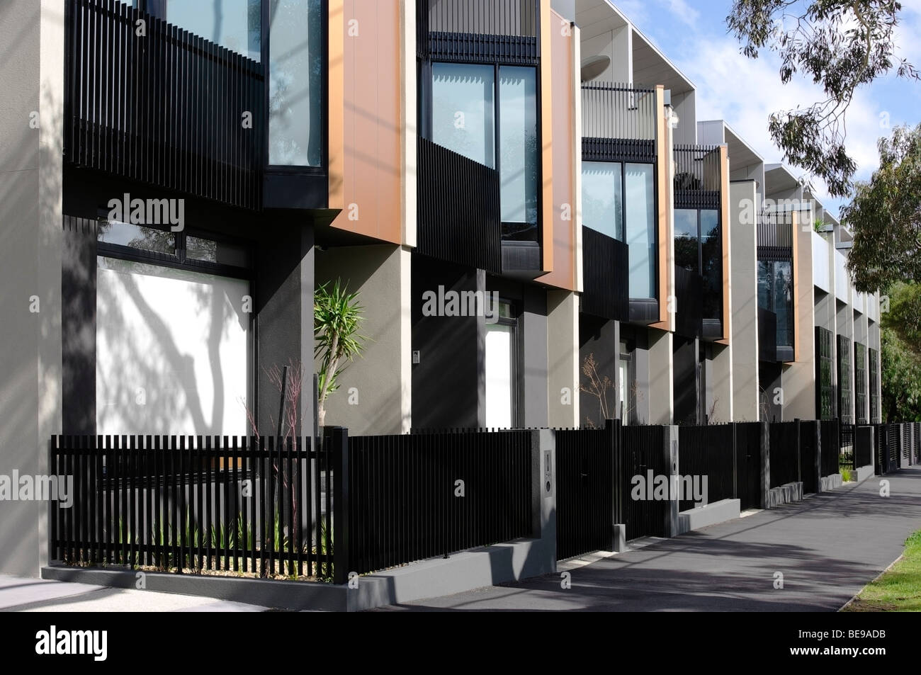 Des logements modernes, South Melbourne, Australie. Banque D'Images