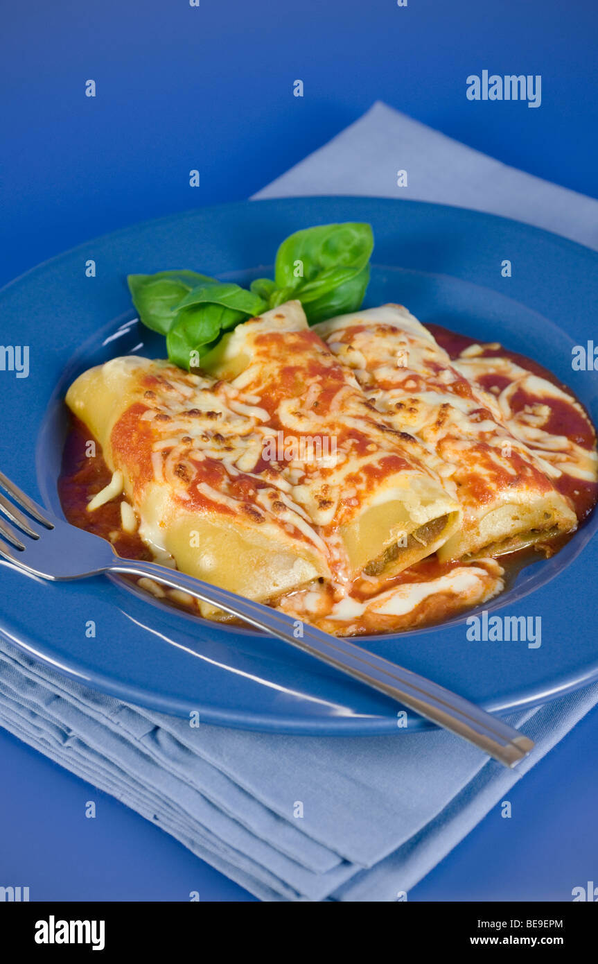 Cuisine Italienne Italie Cannelloni Banque D'Images