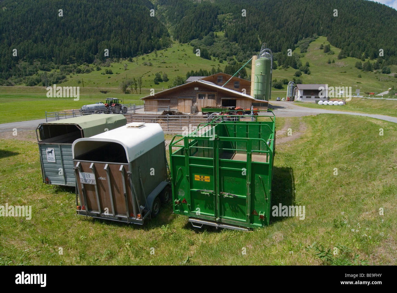 Alpen boerenbedrijf ; farm dans les alpes Banque D'Images