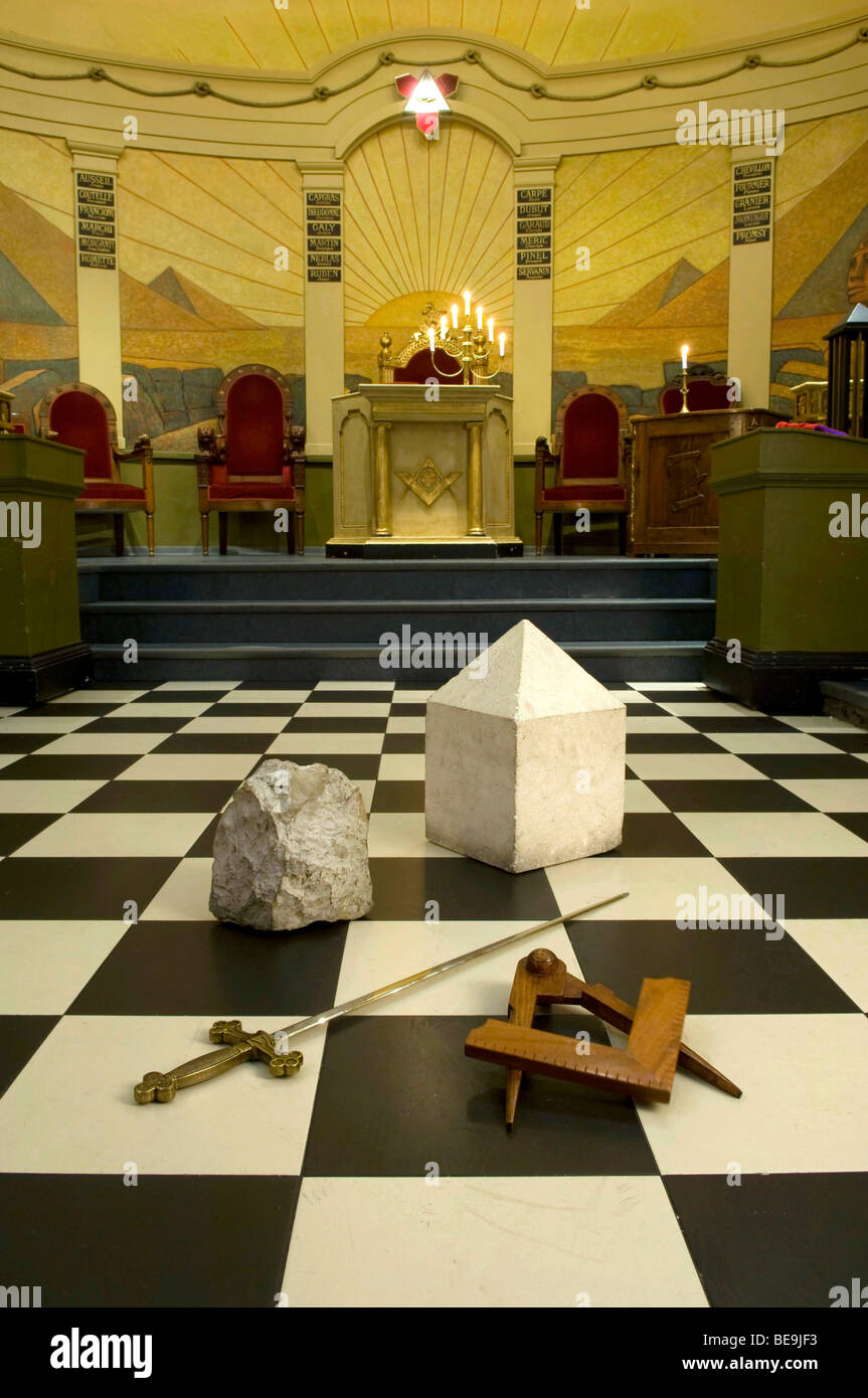 La Franc-maçonnerie : Marseille temple maçonnique Banque D'Images