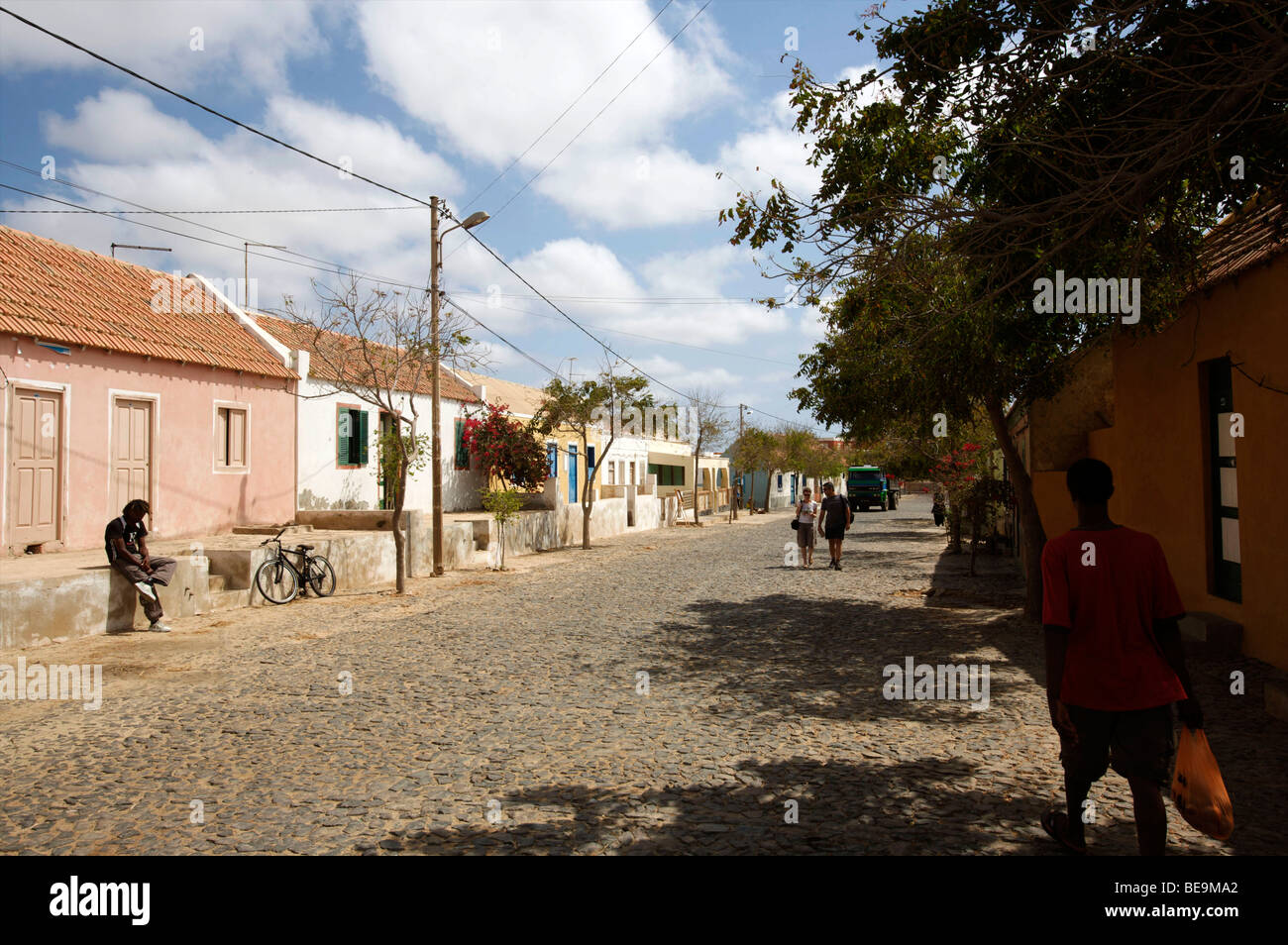 Boa vista (Cap Vert) : Village Banque D'Images