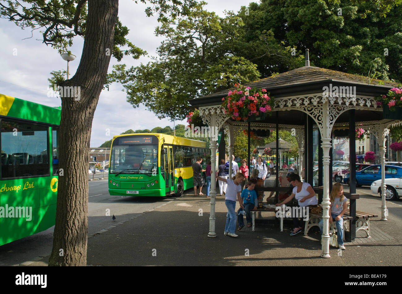 Dh St Peter Port Guernsey Island Coachway Ltd terminal de bus local St Peter Port Guernsey Banque D'Images