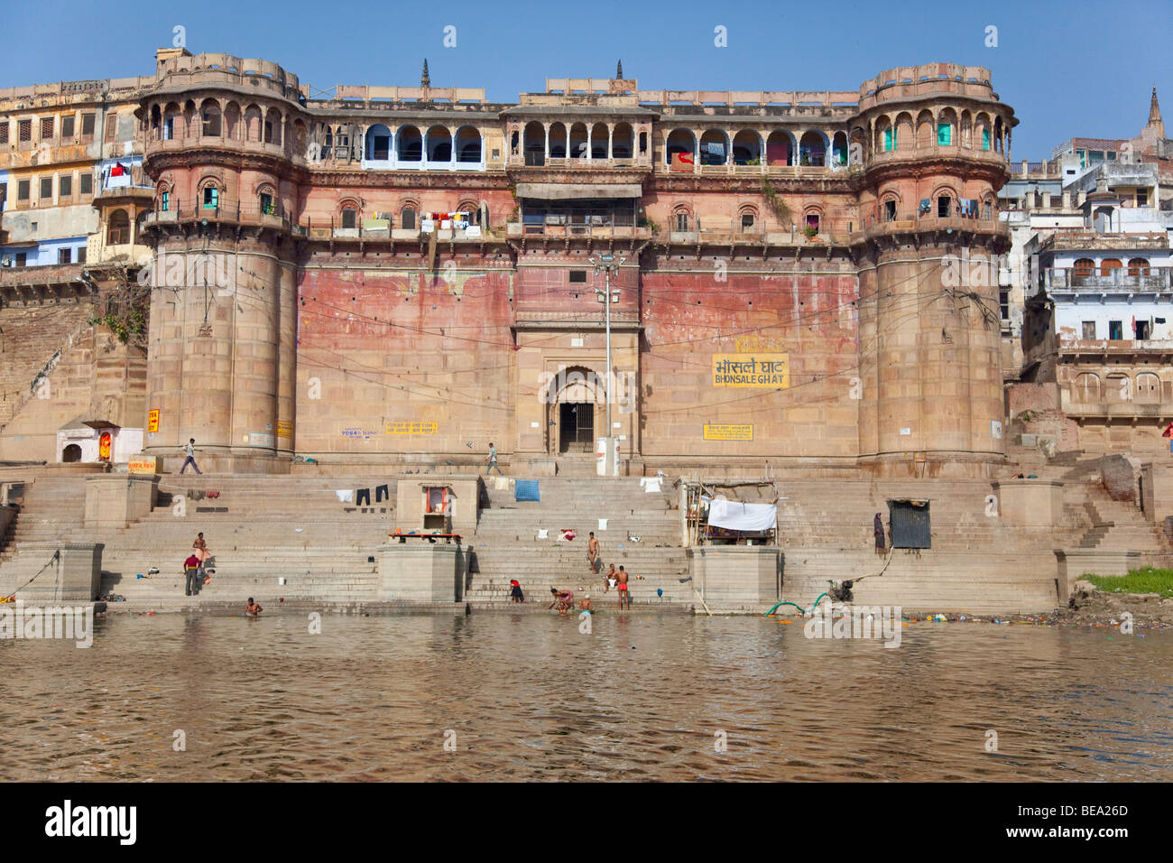 Bhonsale Ghat de Varanasi Inde Banque D'Images