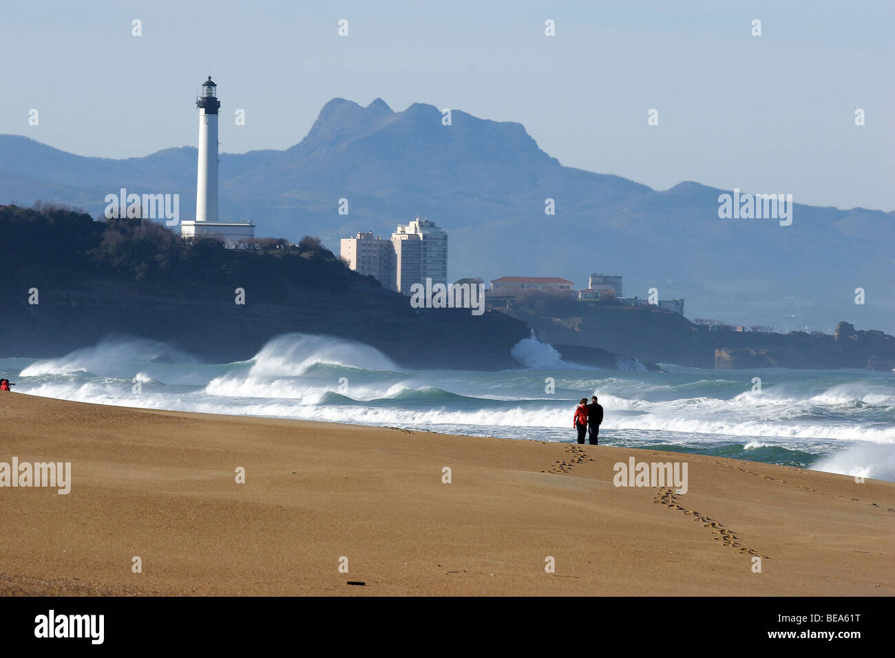 Anglet (64) : le phare de Biarritz Banque D'Images