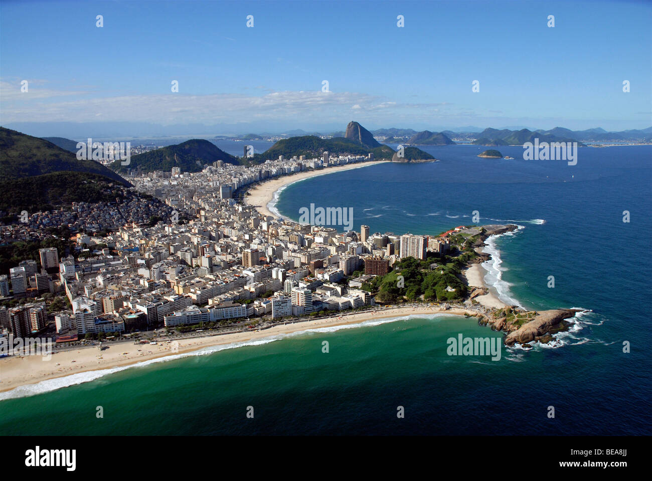 Brésil, Rio de Janeiro : Vue aérienne Banque D'Images
