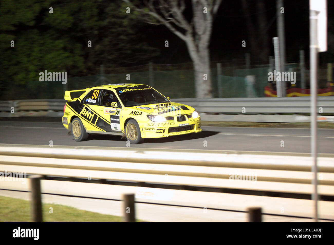 Sport Automobile : Rallye d'Australie 2009/WRC Rallye de nuit sur un circuit sprint chronométré Banque D'Images