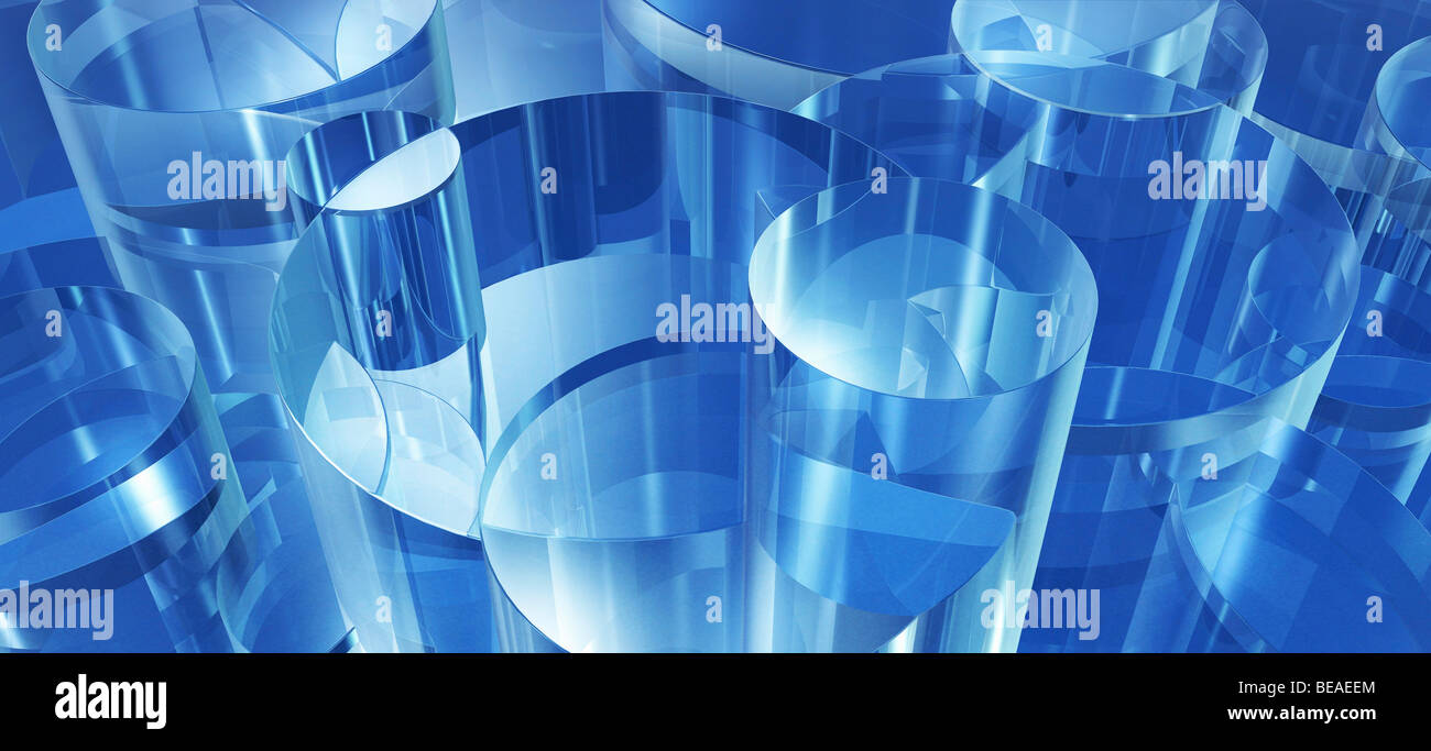 Blue abstract shapes Banque D'Images
