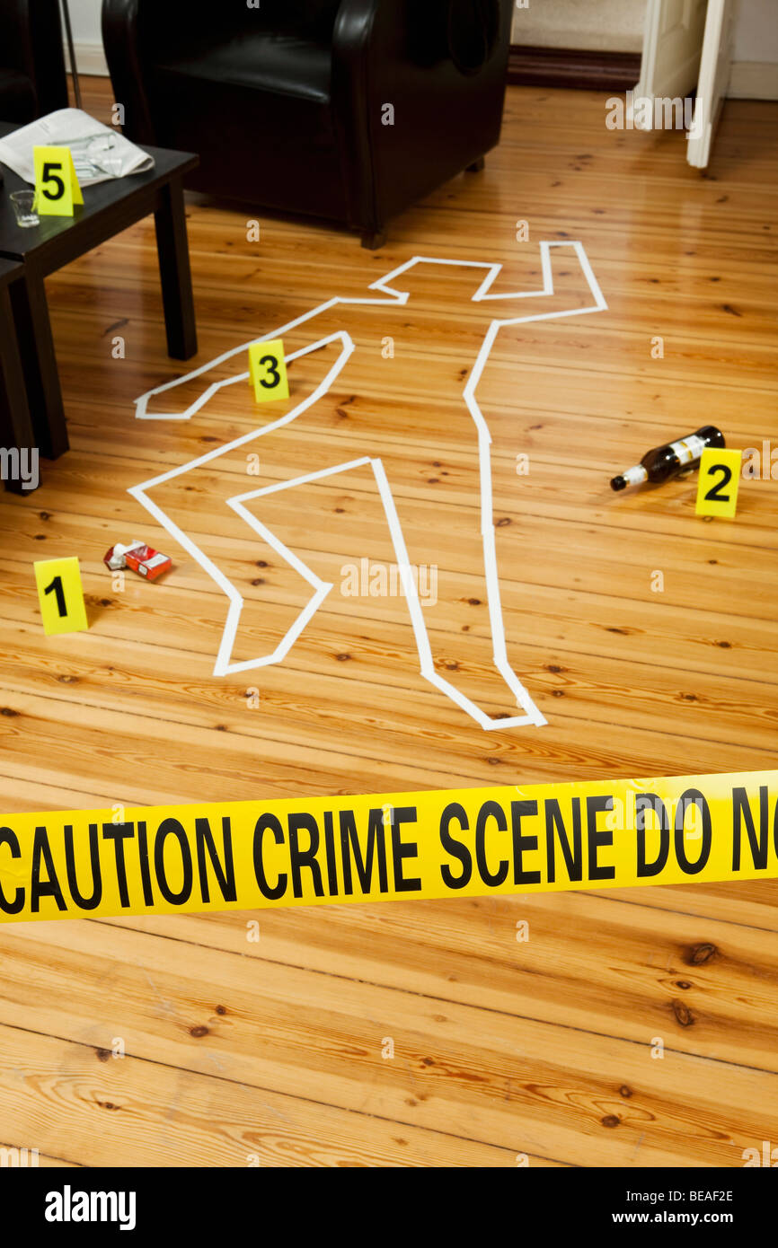 Scène de crime Banque D'Images