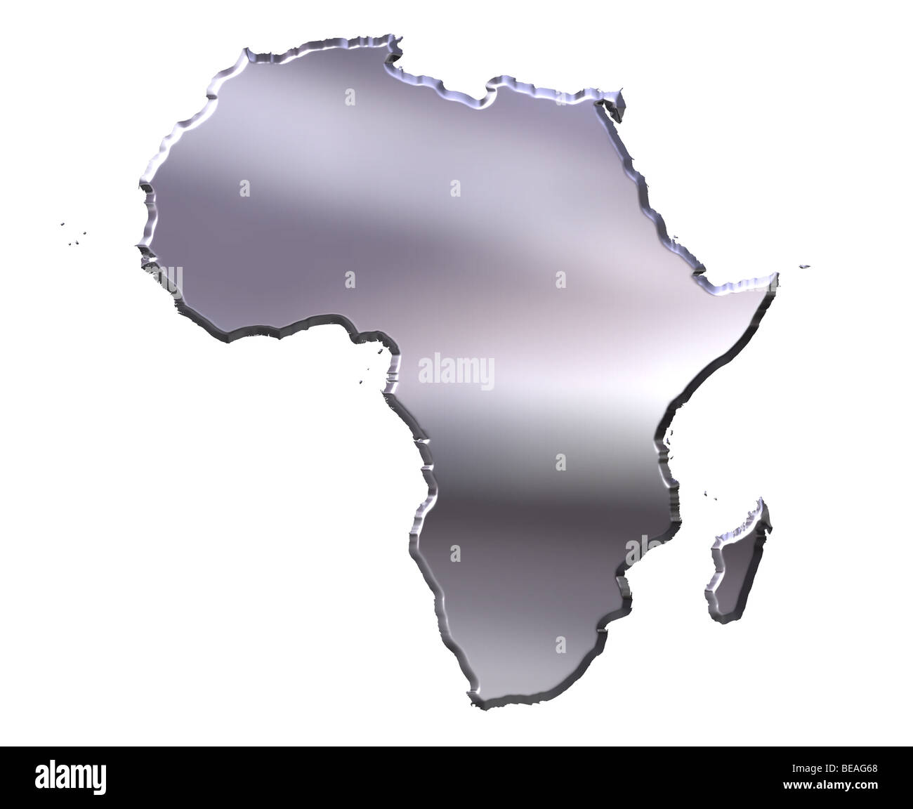 3d carte d'Afrique Banque D'Images