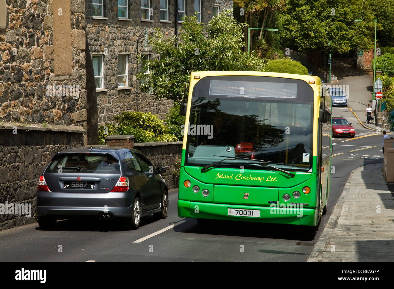 Dh St Peter Port Guernsey Island Coachway Ltd Guernesey voyages bus local Banque D'Images