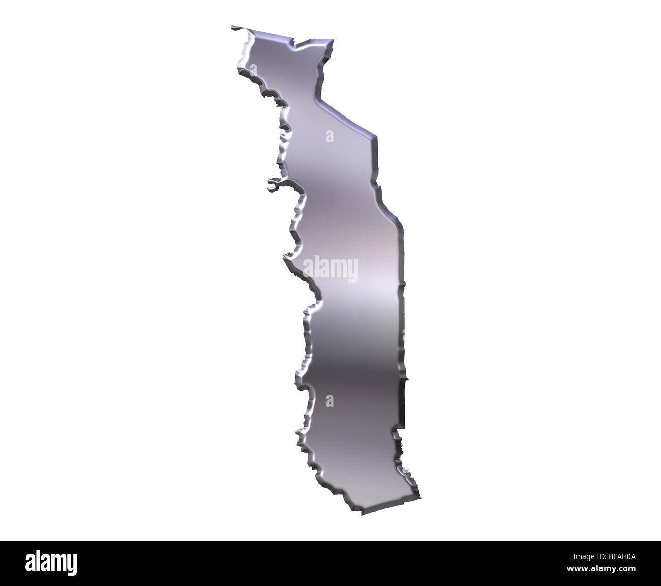 3d carte d'argent au Togo Banque D'Images