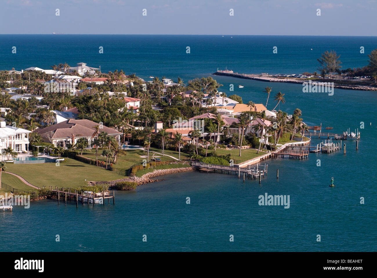 Vue aérienne de Jupiter island, en Floride Photo Stock Alamy