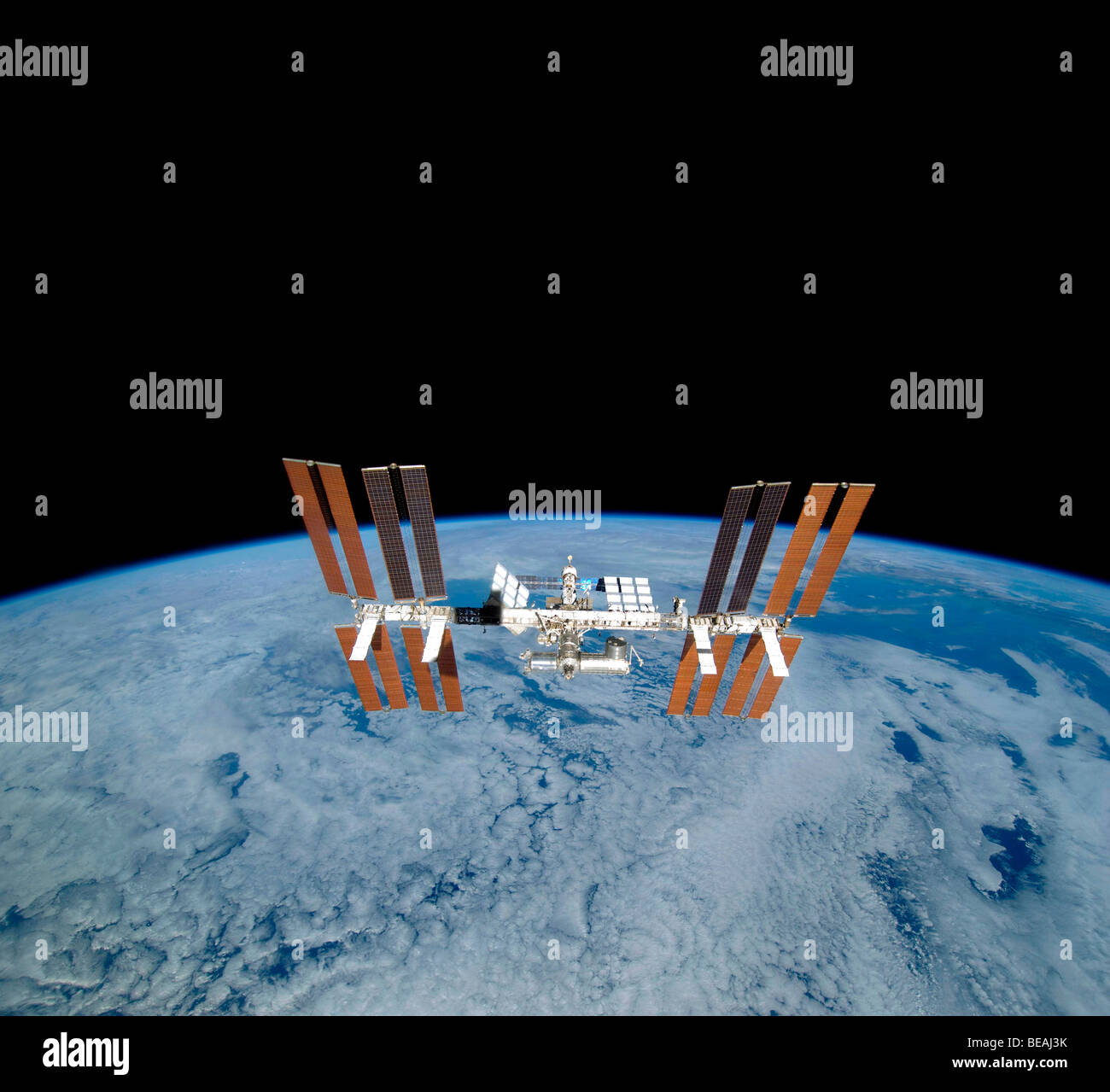 Station spatiale internationale. Version optimisée et améliorée d'un original de l'image de la NASA. Mars 2009. Crédit NASA Banque D'Images
