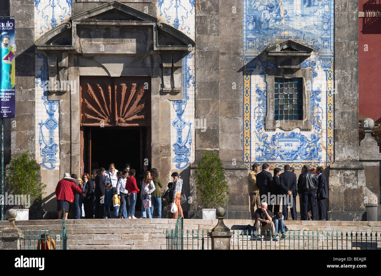 Azulejos Igreja de Santo Ildefonso church porto Portugal Banque D'Images