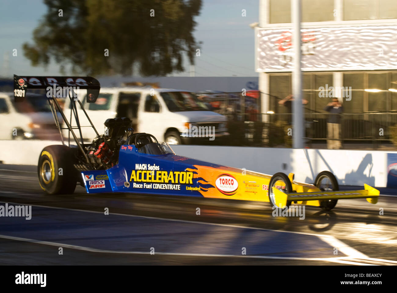 Torco Race Fuels top fuel dragster NHRA en 2008 Time Trials Action à Firebird International Raceway, Chandler, Arizona, USA Banque D'Images