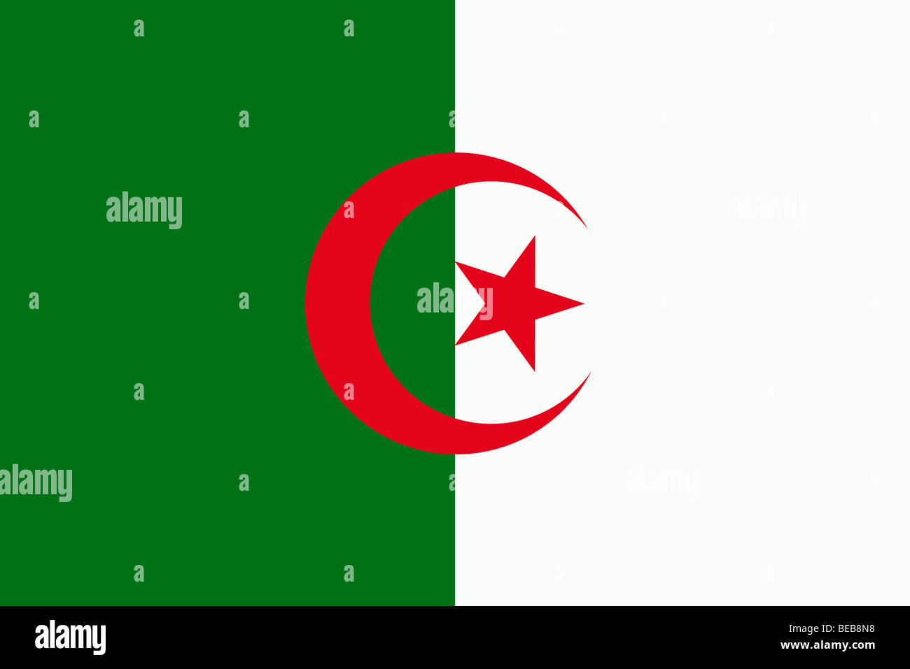 Drapeau de l’Algérie Banque D'Images