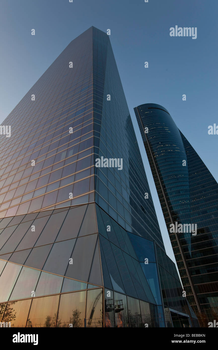 'Torre de Cristal' et 'Torre Espacio' CTBA Madrid Espagne Banque D'Images