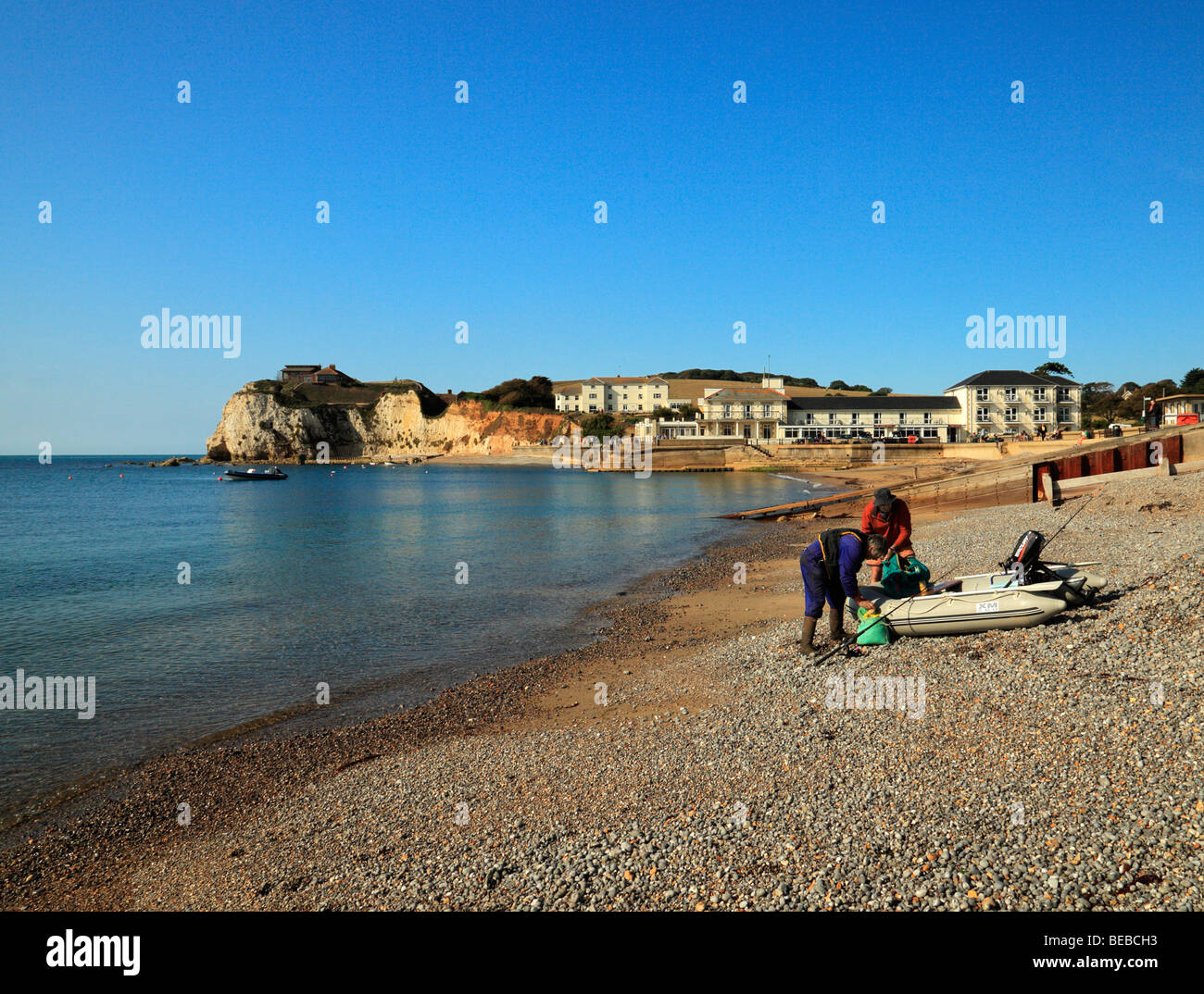 La baie d'eau douce. L'île de Wight, Angleterre, Royaume-Uni. Banque D'Images