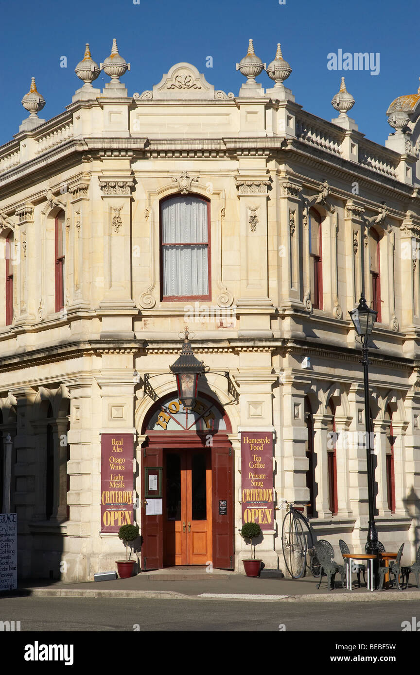 Critère historique Hôtel, Oamaru, île du Sud, Nouvelle-Zélande Banque D'Images