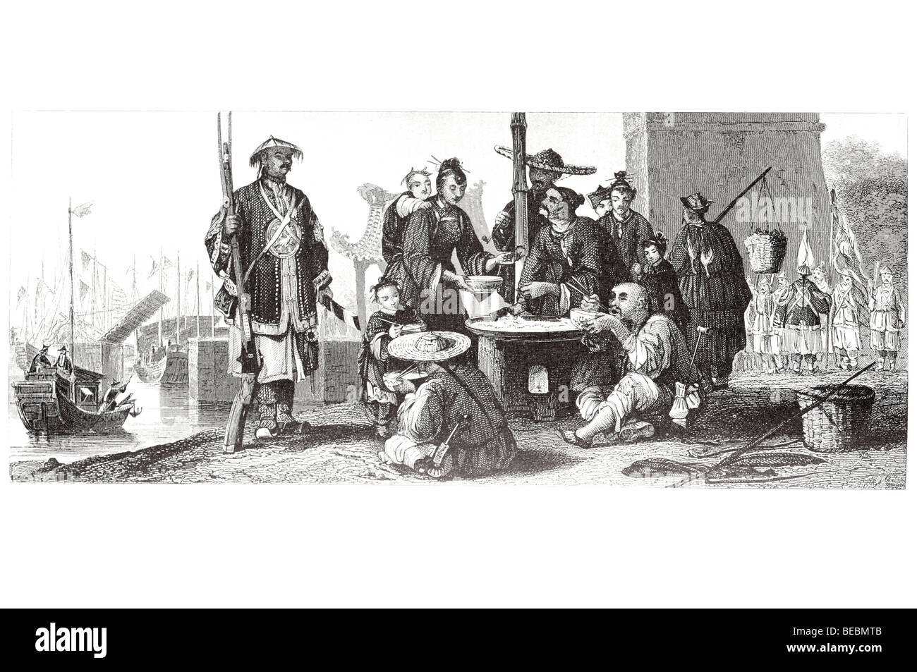 Concessionnaire de riz chinois Banque D'Images