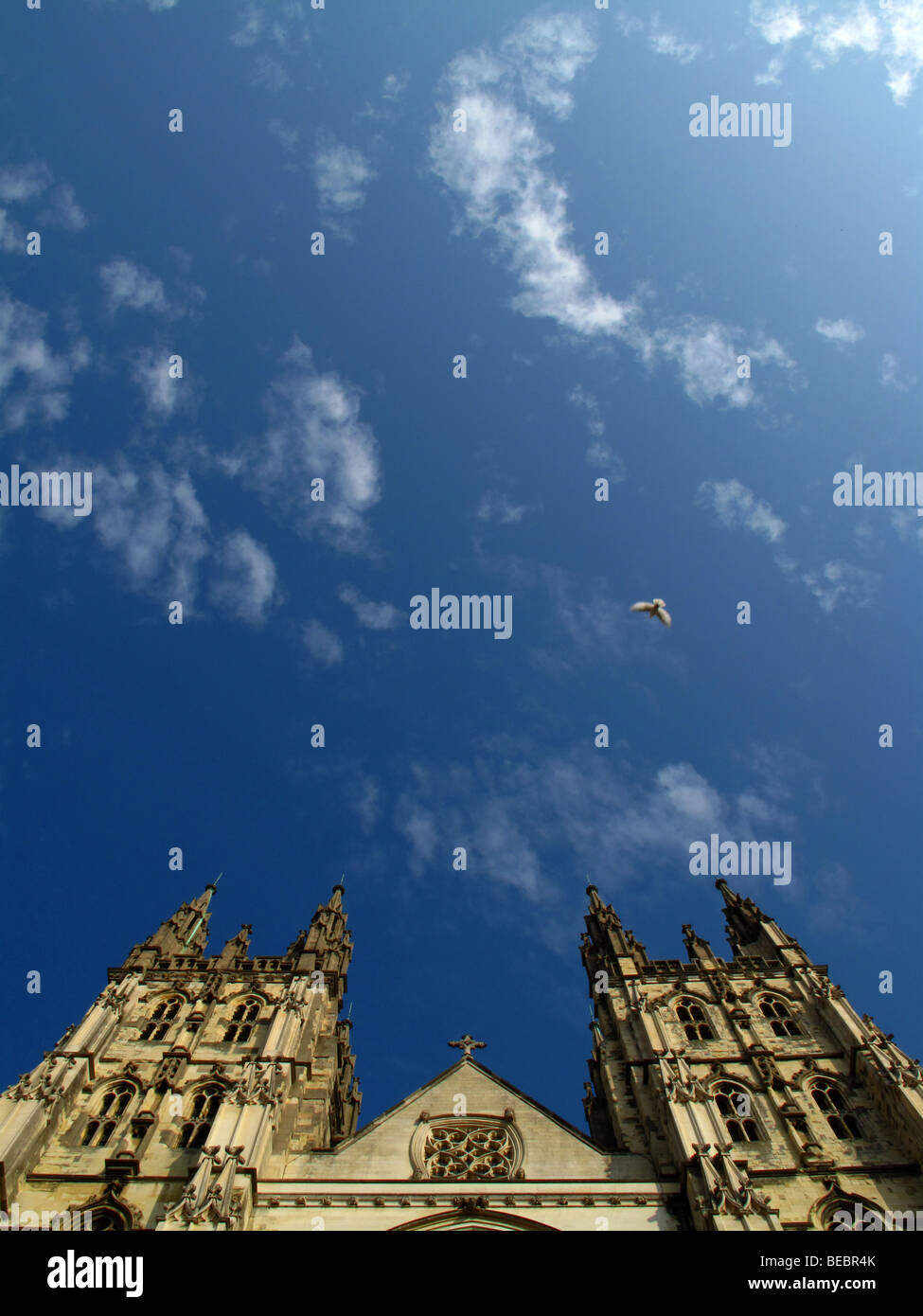 La Cathédrale de Canterbury le long d'une journée de septembre, Canterbury, Kent, Angleterre Banque D'Images