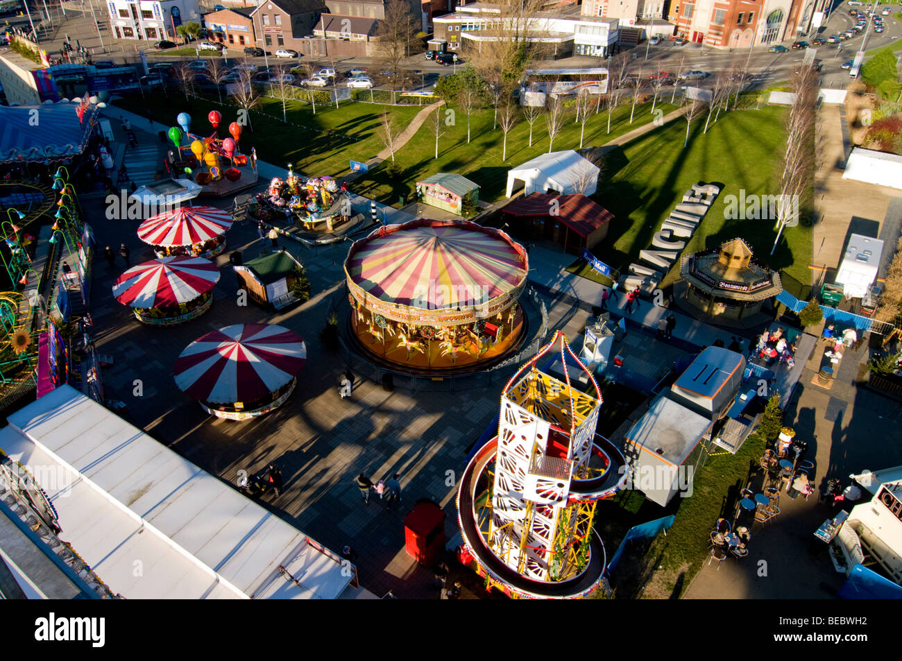 L'Europe, Royaume-Uni, pays de Galles, Swansea fête foraine 2008 Banque D'Images