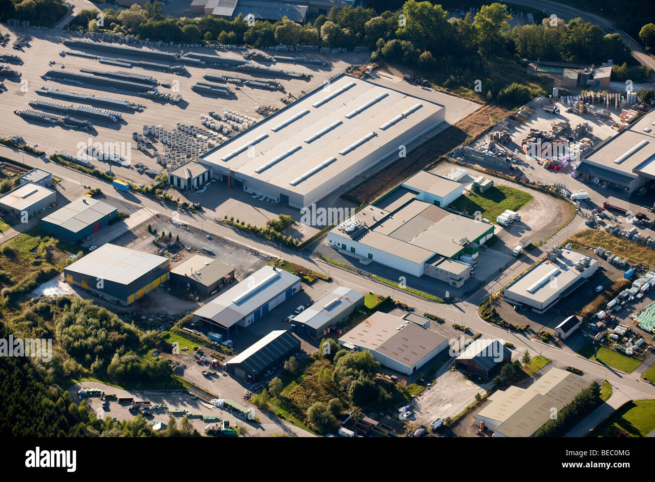 Vue aérienne de la zone industrielle Photo Stock Alamy