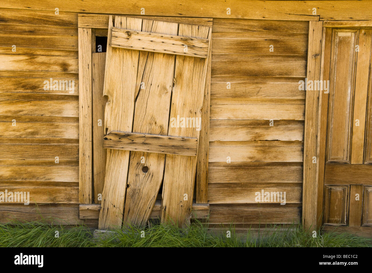 Weathered Wood détail, Bodie Ghost Town, l'Est de la Californie, USA Banque D'Images