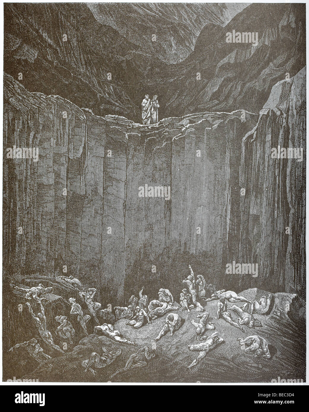 L'illustration de Gustave Dore faussaires' de 'La Divine Comédie de Dante Banque D'Images